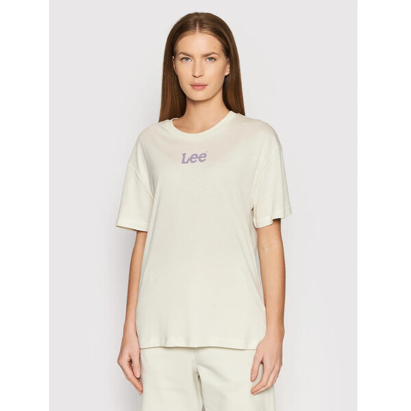 Lee T-Shirt Crew L43PBYTW Beżowy Relaxed Fit