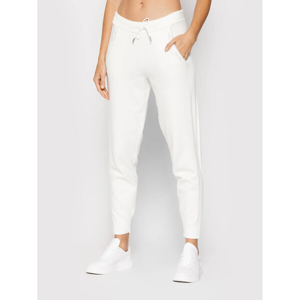 Calvin Klein Spodnie dresowe Essential Rib K20K203347 Biały Slim Fit