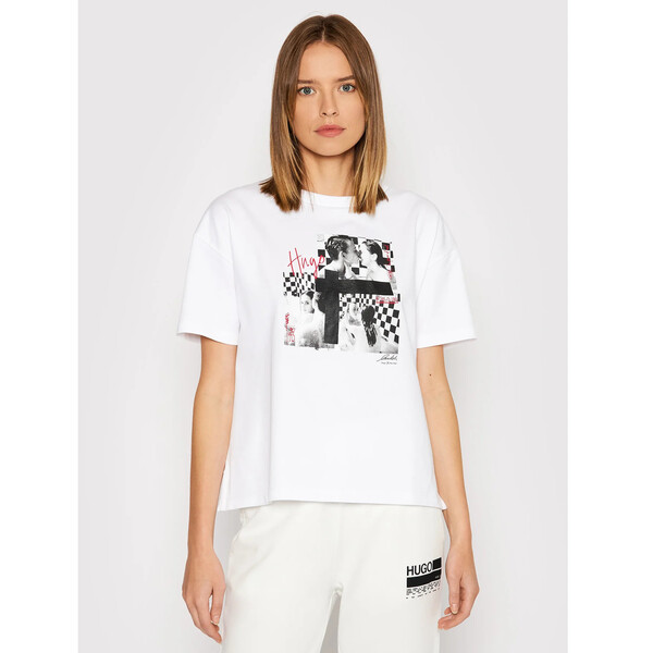 Hugo T-Shirt The Boxy Tee 7 50459300 Biały Relaxed Fit
