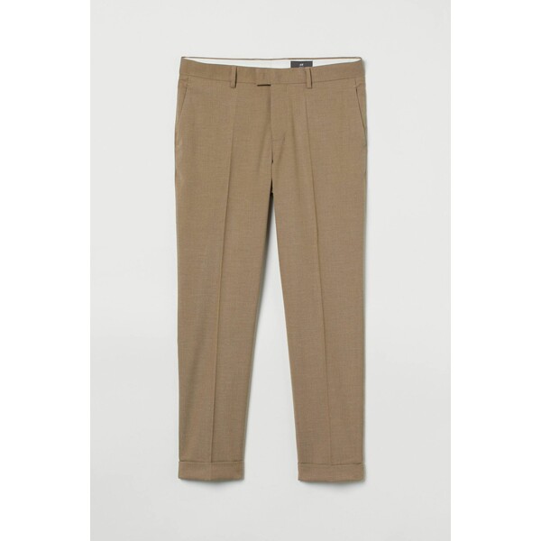 H&M Spodnie garniturowe Slim Fit 0951892003 Beżowy