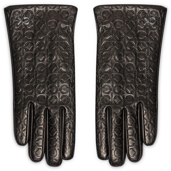 Calvin Klein Rękawiczki Damskie Re-Lock Embossed Gloves K60K608509 Czarny