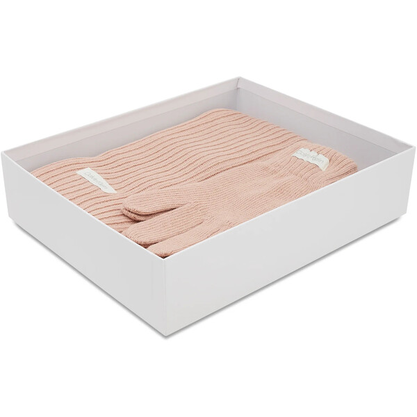 Calvin Klein Zestaw Organic Ribs Gloves Scarf K60K608786 Różowy