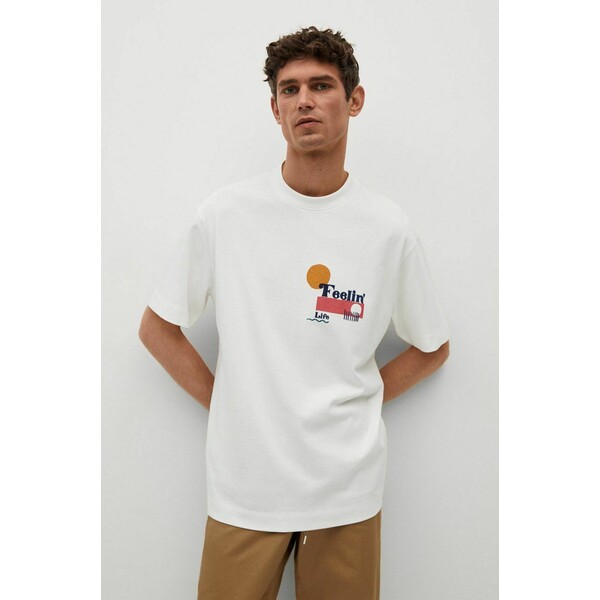 Mango Man T-shirt bawełniany FEELIN 17011076
