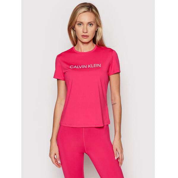 Calvin Klein Performance Koszulka techniczna Wo 00GWF1K140 Różowy Slim Fit