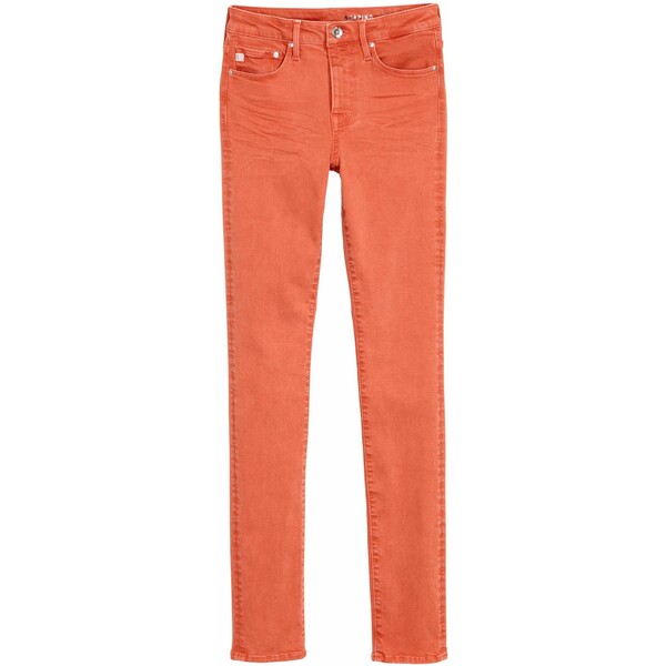 H&M Shaping Skinny Regular Jeans 0399136073 Koralowy