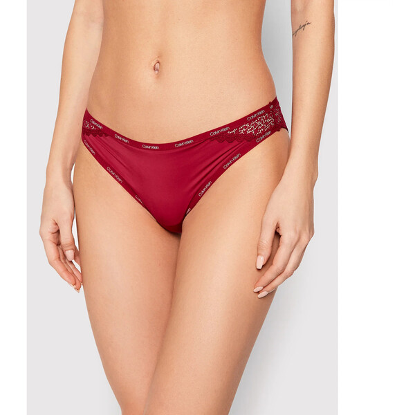 Calvin Klein Underwear Figi brazylijskie Flitry 000QF5152E Bordowy