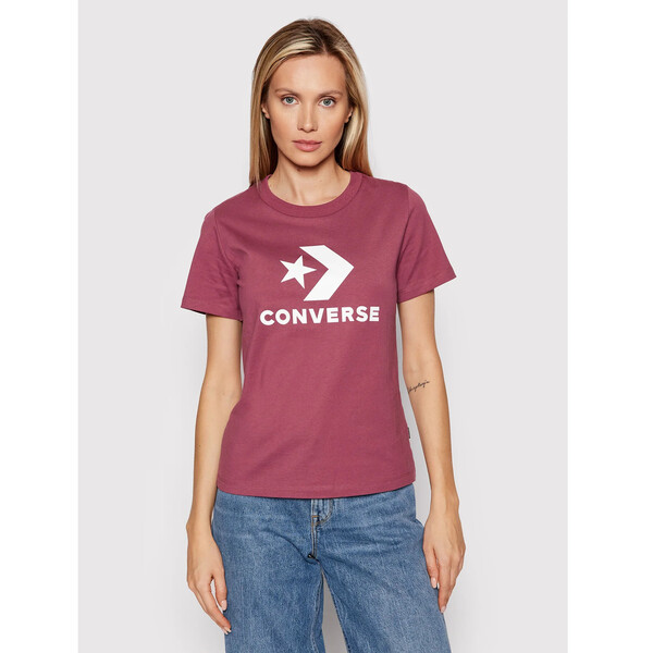 Converse T-Shirt 10018569-A33 Różowy Regular Fit