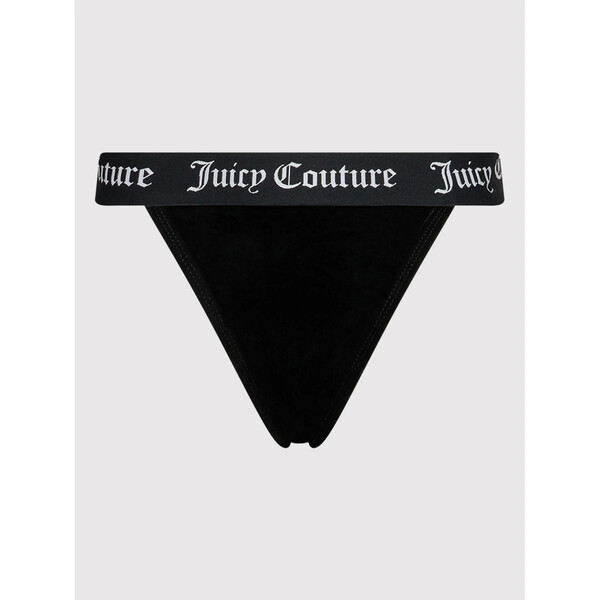 Juicy Couture Figi brazylijskie z wysokim stanem Velvet JCLR220002 Czarny