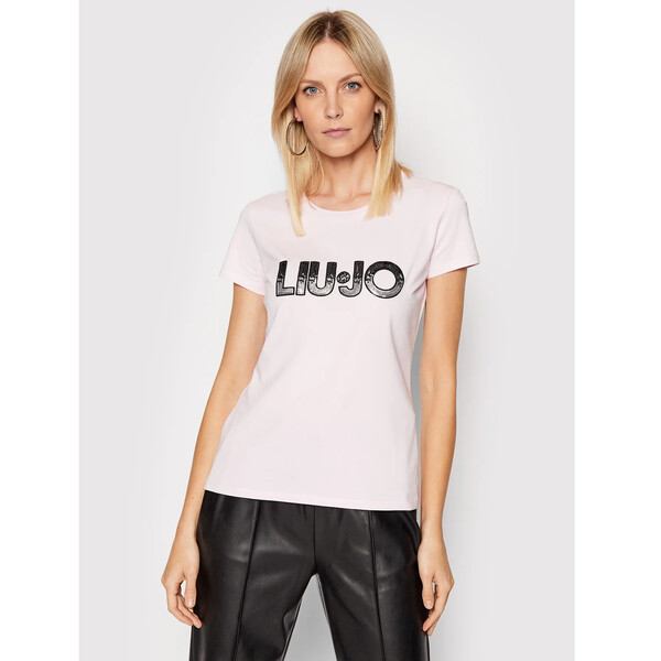 Liu Jo Sport T-Shirt TA2028 J5003 Różowy Slim Fit