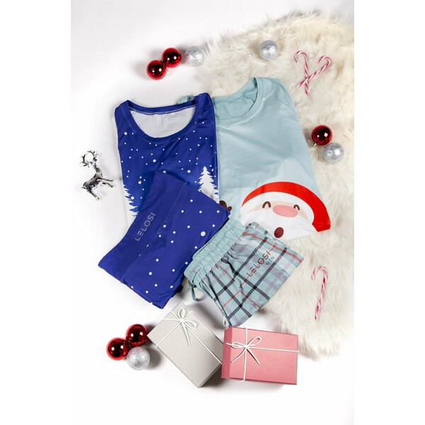 Lelosi Pakiet piżama damska Wonder + piżama męska Santa