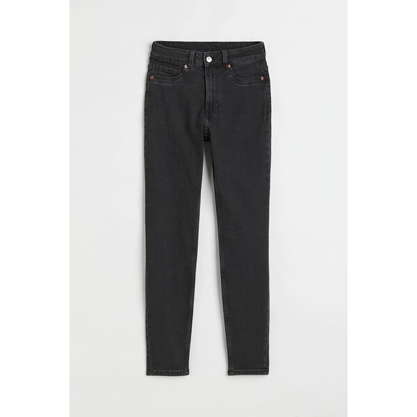 H&M Skinny High Jeans - 1025457026 Ciemnoszary