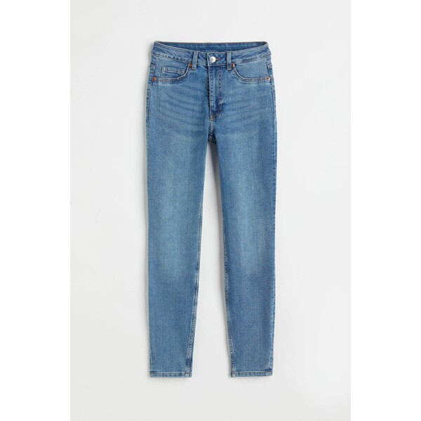 H&M Skinny High Jeans - 1025457026 Niebieski denim