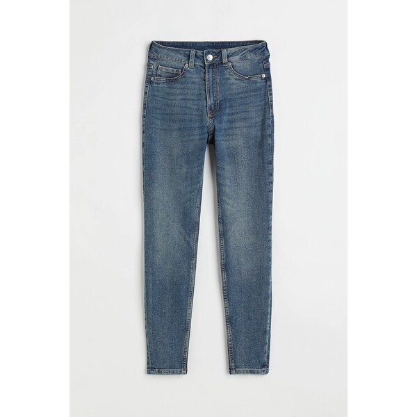 H&M Skinny High Jeans - 1025457026 Ciemnoniebieski denim