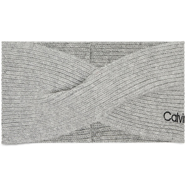 Calvin Klein Opaska materiałowa Essential Knit Headband K60K608656 Szary