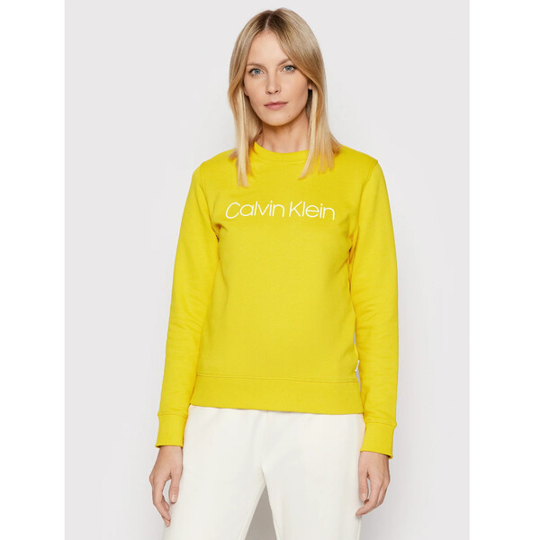 Calvin Klein Bluza Core Logo K20K202157 Żółty Regular Fit