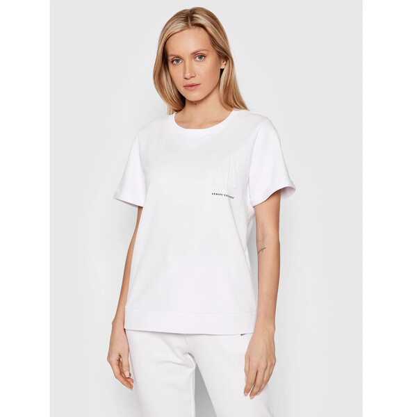 Armani Exchange T-Shirt 8NYM03 YJ68Z 1000 Biały Relaxed Fit