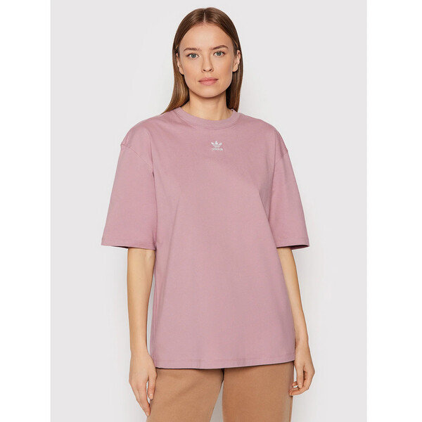adidas T-Shirt Loungewear adicolor Essentials HF7475 Różowy Relaxed Fit