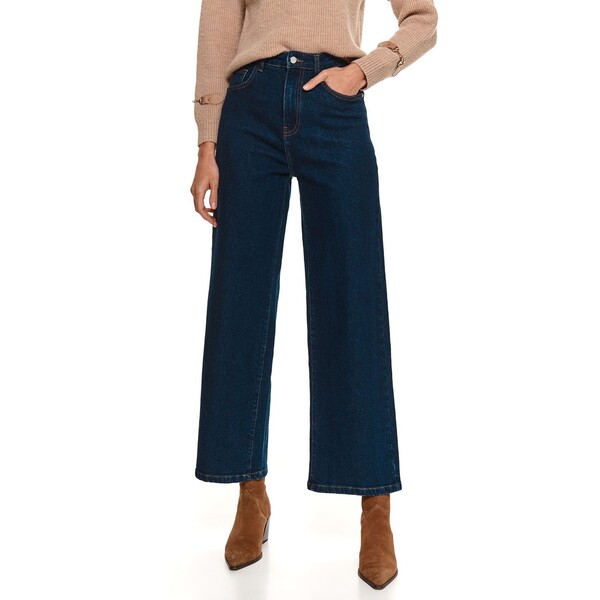 Top Secret spodnie długie damskie, szerokie, high waist, jeansowe SSP3874