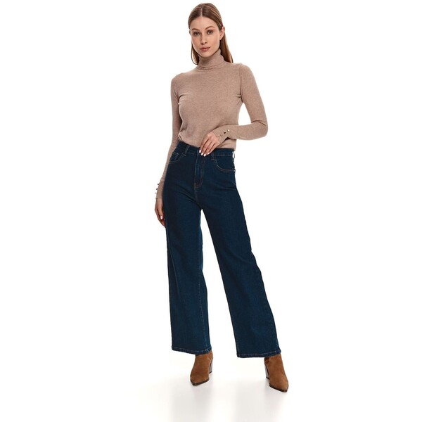 Top Secret spodnie długie damskie, high waist, rozszerzane, szerokie SSP3874-W2