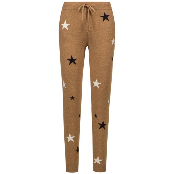 Chinti and Parker Spodnie kaszmirowe CHINTI &amp; PARKER STAR TRACK PANTS CP906ER-camel-navy-cream