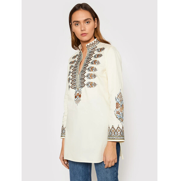 Tory Burch Tunika Embroidered 87518 Beżowy Relaxed Fit