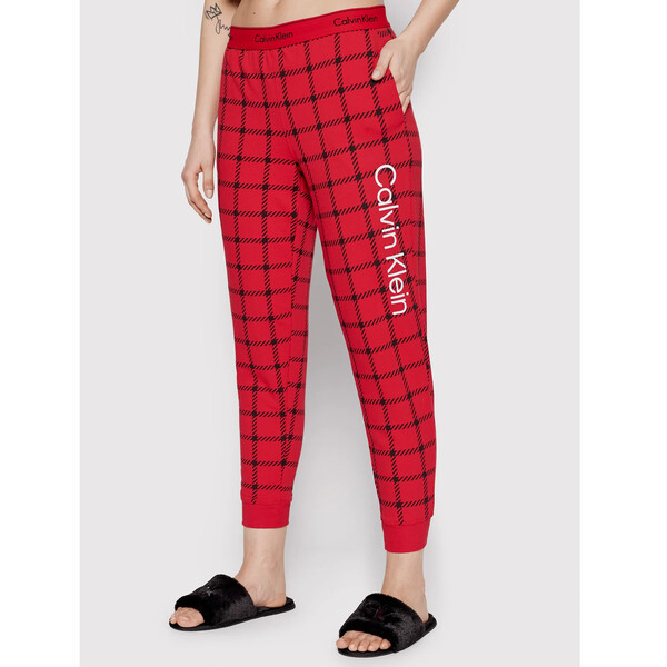 Calvin Klein Underwear Spodnie piżamowe 000QS6768E Czerwony Regular Fit