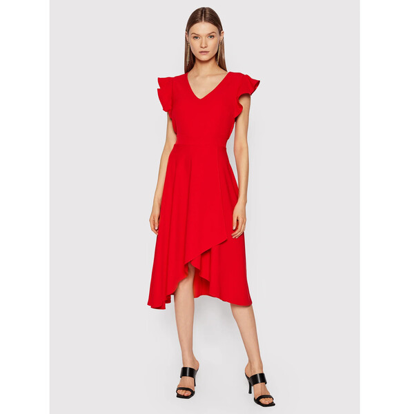 Rinascimento Sukienka koktajlowa CFC0105717003 Czerwony Regular Fit