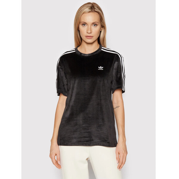 adidas T-Shirt Corded Tee H3784 Czarny Relaxed Fit