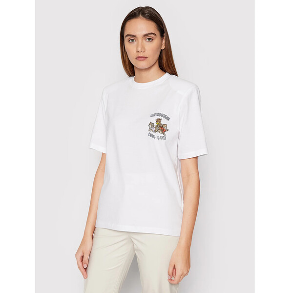 Remain T-Shirt Emery Print RM871 Biały Boxy Fit