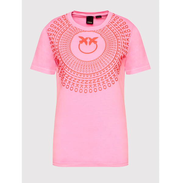 Pinko T-Shirt Acquasparta 1 1G17BG Y82Q Różowy Regular Fit