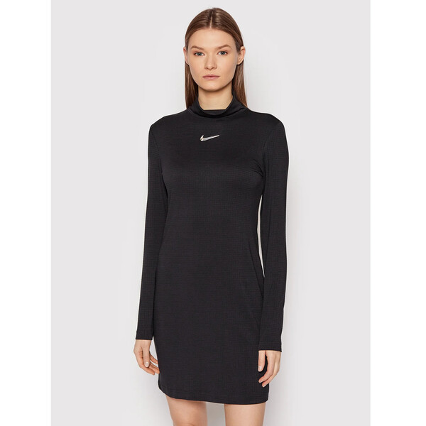Nike Sukienka codzienna Swoosh DC5306 Czarny Slim Fit