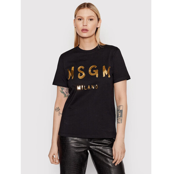 MSGM T-Shirt 3241MDM510M 227298 Czarny Regular Fit