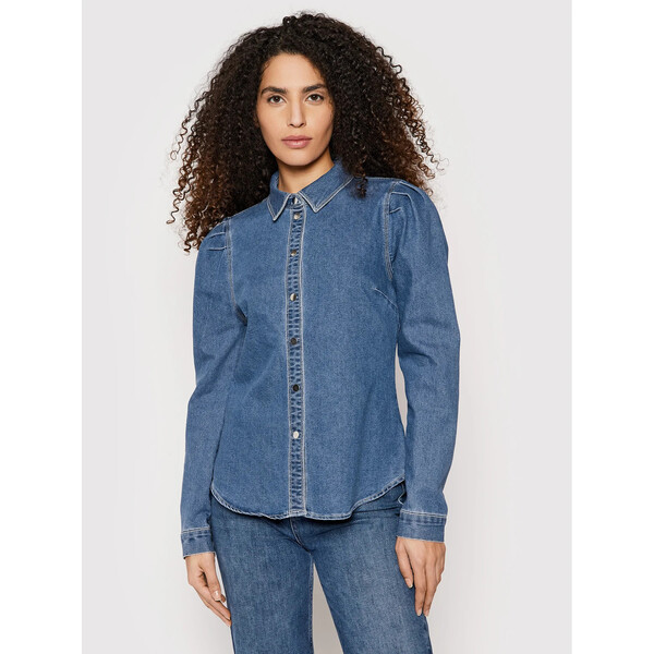 Vero Moda Koszula jeansowa Rhiana 10258187 Niebieski Slim Fit