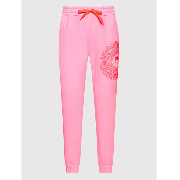 Pinko Spodnie dresowe Cacao 1G17BE Y7SG Różowy Regular Fit