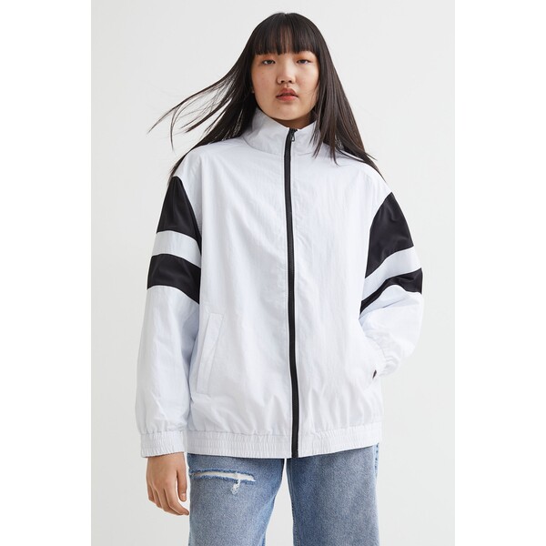H&M Sportowa kurtka nylonowa 1034732001 Biały/Bloki kolorów