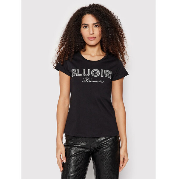 Blugirl Blumarine T-Shirt RA2258 J5972 Czarny Regular Fit