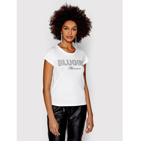 Blugirl Blumarine T-Shirt RA2258 J5972 Biały Regular Fit