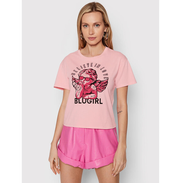 Blugirl Blumarine T-Shirt RA2232 J5972 Różowy Relaxed Fit