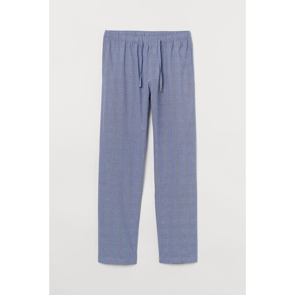 H&M Spodnie piżamowe Regular Fit - - ON 0523936084 Jasnoniebieski/Krata