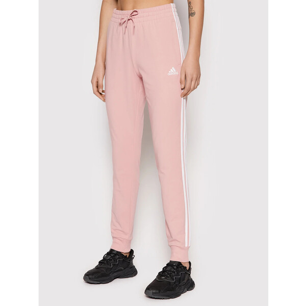 adidas Spodnie dresowe Essentials HD427 Różowy Slim Fit