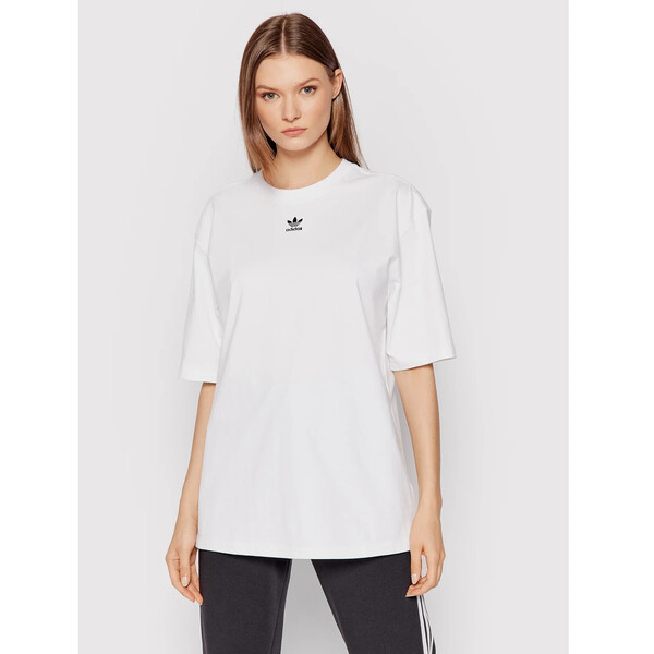 adidas T-Shirt adicolor Essentials H45578 Biały Loose Fit