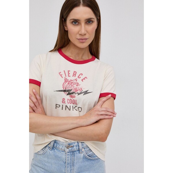Pinko T-shirt bawełniany 1G17R5.Y85U