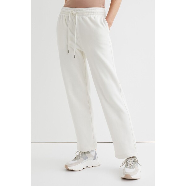 H&M Spodnie dresowe 1006961006 Biały