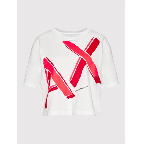 Armani Exchange T-Shirt 3LYTKQ YJ6QZ 1000 Biały Relaxed Fit