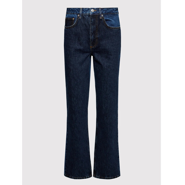 NA-KD Jeansy 1018-008341-0061-581 Granatowy Relaxed Fit