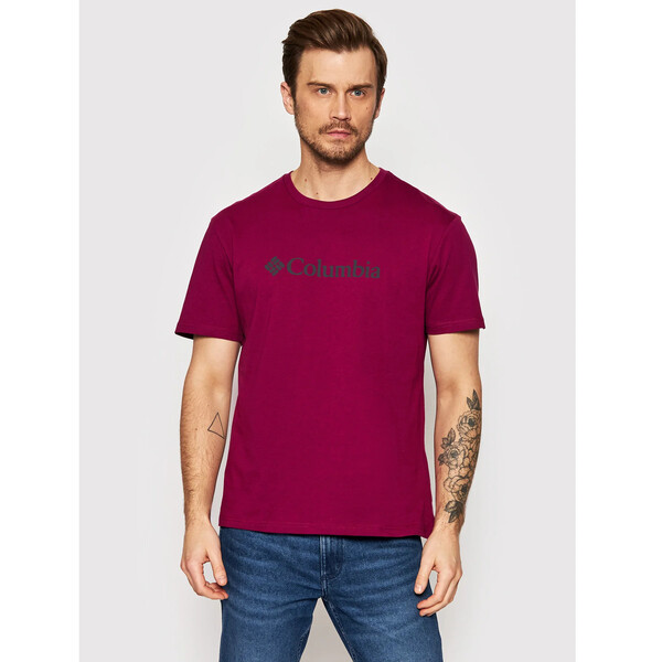 Columbia T-Shirt Basic Logo 1680053 Fioletowy Regular Fit
