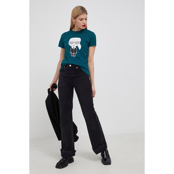 Karl Lagerfeld t-shirt bawełniany 210W1721