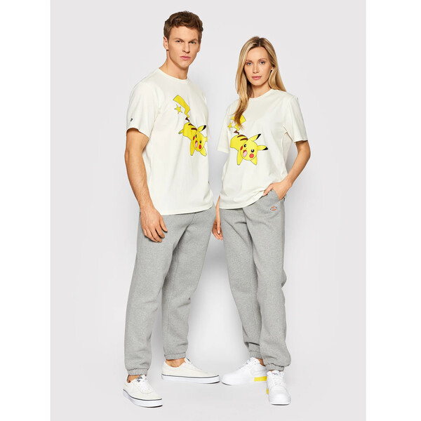 Converse T-Shirt Unisex POKEMON Pikachu 10023898 Beżowy Regular Fit