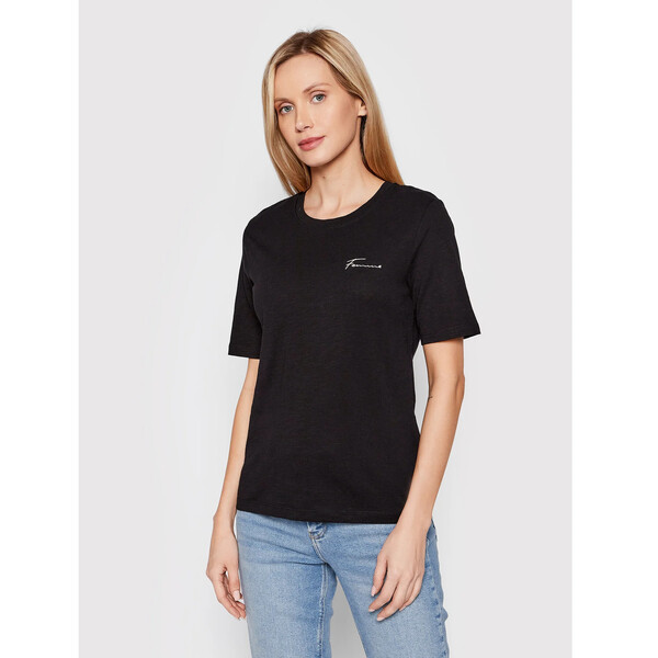 Selected Femme T-Shirt Cabella 16083668 Czarny Regular Fit