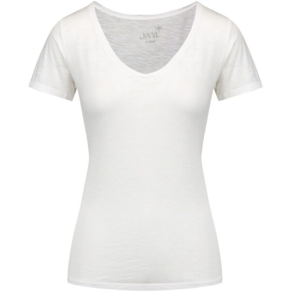 Juvia T-shirt JUVIA SLUB V-NECK 81015109-white